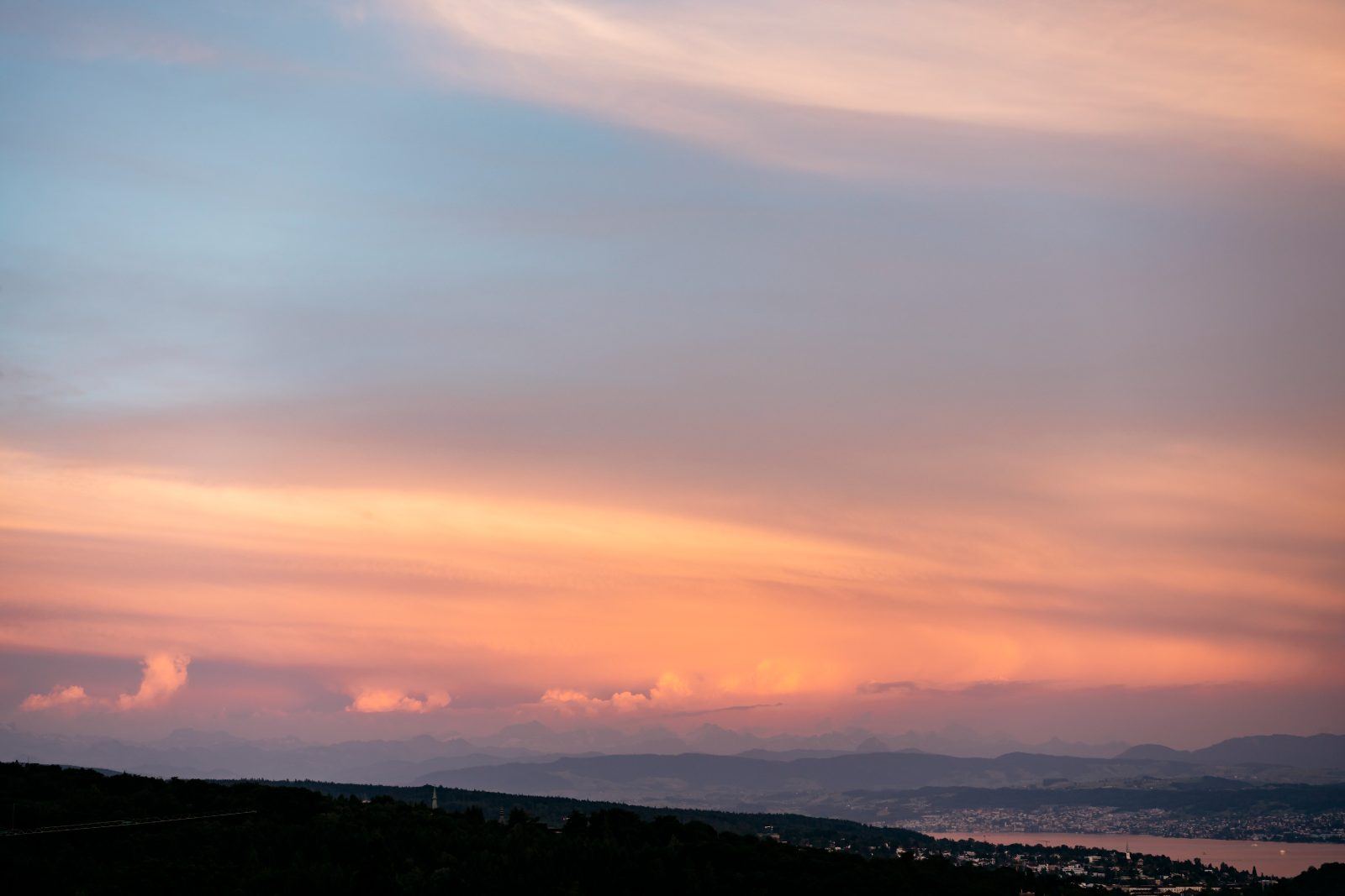 Abendstimmung über dem Zürichsee
